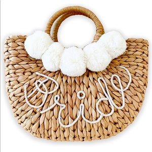 Bride Straw Purse | Handmade mini tote bag